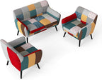 Bonzy Home Modern Colorful 4 Piece Coroful Fabric Sofa Set, Included 2 Accent - Image 9