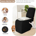 ALIECOM Recliner Sectional Couch Covers L Shape Stretch Corner Reclining - Image 5