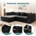 90.6'' Velvet Folding Floor Sofa Bed - Image 6
