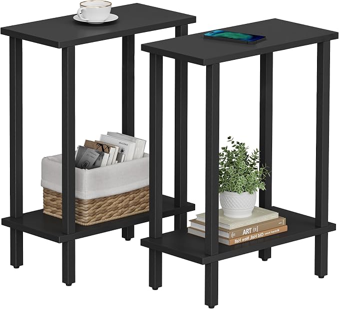 TUTOTAK Small Side Table, Narrow End Table, Skinny Sofa Table, Slim Nightstand by ChoosetutotakFurnitureBuildYourCozyHome