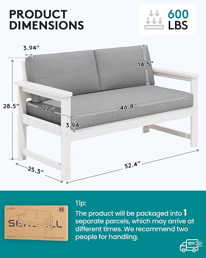 SERWALL HDPE Outdoor Loveseat - Image 5
