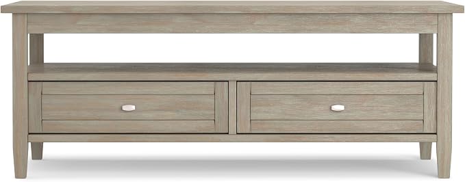 SIMPLIHOME Warm Shaker Solid Wood Transitional-Style 48-inch Wide Coffee Table - Image 3