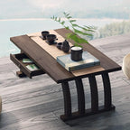 Stylish Portable Japanese Wooden Floor Table by Unknown