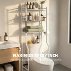 GloTika 3-Tier Over Toilet Storage - 150lb Total Capacity Metal Bathroom - Image 4
