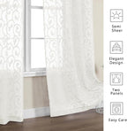 Furman Sheer Ivory Curtains 84 inches Long - Image 5