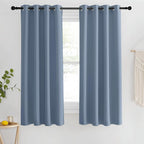 NICETOWN Blackout Stone Blue Curtains 63 inch Length by NICETOWN