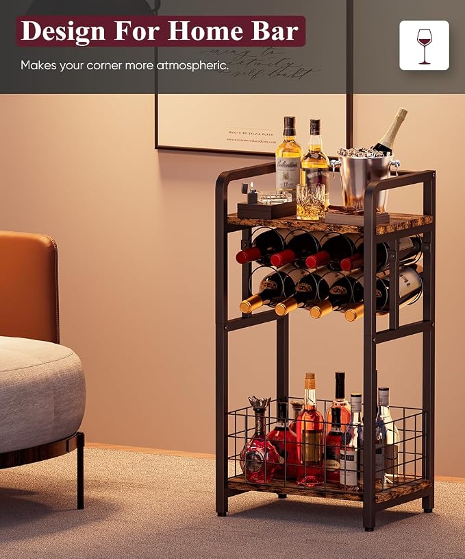 3-Tier Wine Rack Freestanding Floor - Image 5