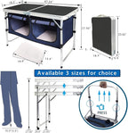 Folding Camping Table with Storage Compartment Aluminum Lightweight Camp - Image 2