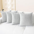 CaliTime Decorative Throw Pillow Covers 18 X 18 Inches Moonbeam Gray | Pack of 4 by CaliTime