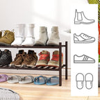 viewcare 2-Tier Shoe Rack for Entryway, Bamboo Shoe Rack for Closet, Free - Image 4