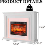 44" LED Lights Electric Fireplace - Image 2