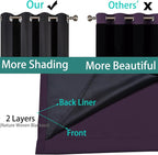 Yakamok Purple 100% Blackout Curtains 96 Inches Long - Image 5