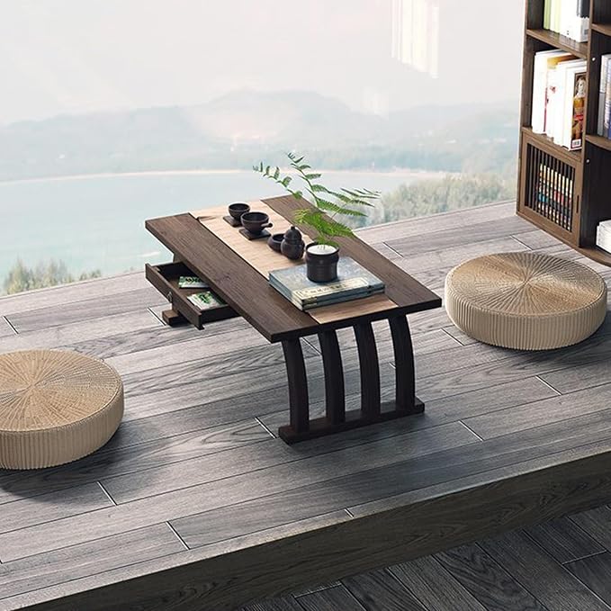 Bamboo Japanese Floor Table, Small Coffee Table & Tea Table, Altar Table - Image 2