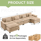 Oprisen 154" Modular Sectional Sofa, Comfy Cloud Couch Sectional Sofa - Image 2