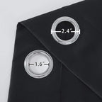 Blackout Curtains 52 x 108 inch/Black Curtains Set of 2 Panels/Thermal - Image 5
