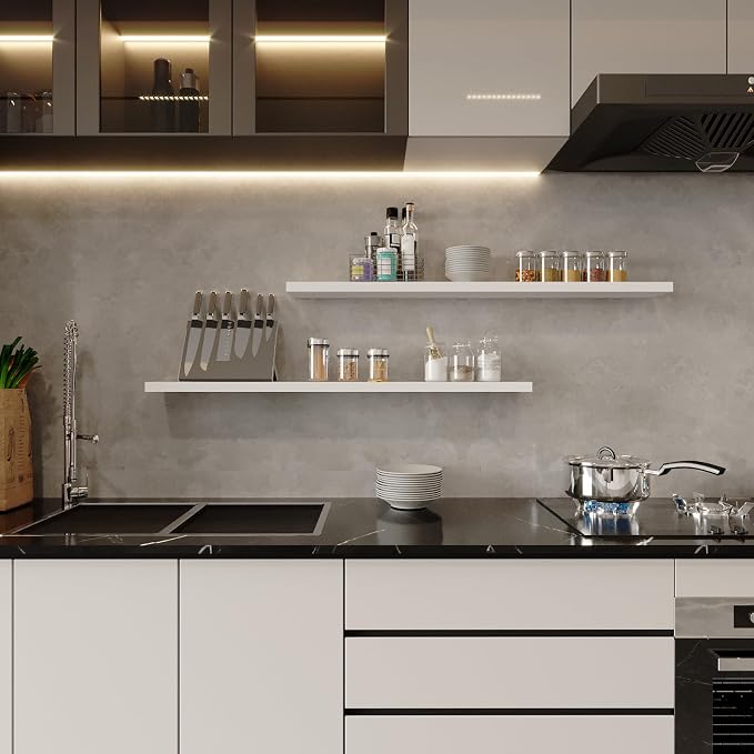 SAUMONIERES 48 Inch Floating Wall Shelves - Image 6