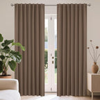 Joydeco Blackout Curtains 108 Inches Long, Thermal Insulated Black Out Curtains by JOYDECO