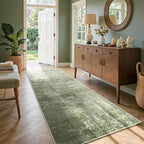2x6 Ft Washable Runner Rug, Non-Slip Low Pile Hallway Kitchen Area Rug by Cuzwlovita