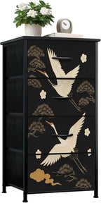 Dresser for Bedroom Dresser for Closet Japanese Seamless Crane Birds Elements by Unknown