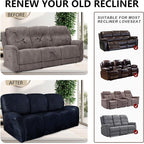 ANARACHON Recliner Couch Cover Leather Look Recliner Sofa Covers - Image 6