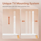 Rolling Easel TV Stand for 49–75 Inch TVs, Mobile TV Cart - Image 3