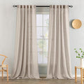 MIULEE Natural Linen Curtains 52x108 Inch 2 Panels by MIULEE