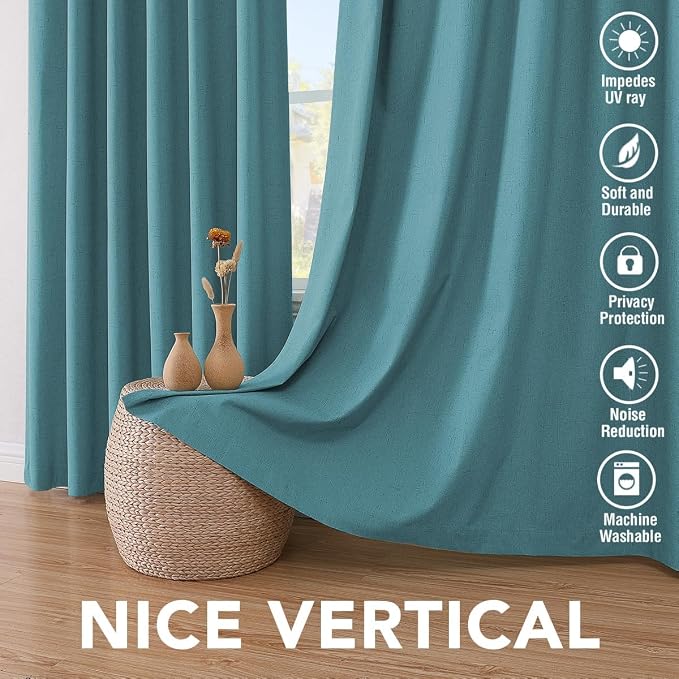 H.VERSAILTEX Linen Curtains 100% Blackout Curtains - Image 7