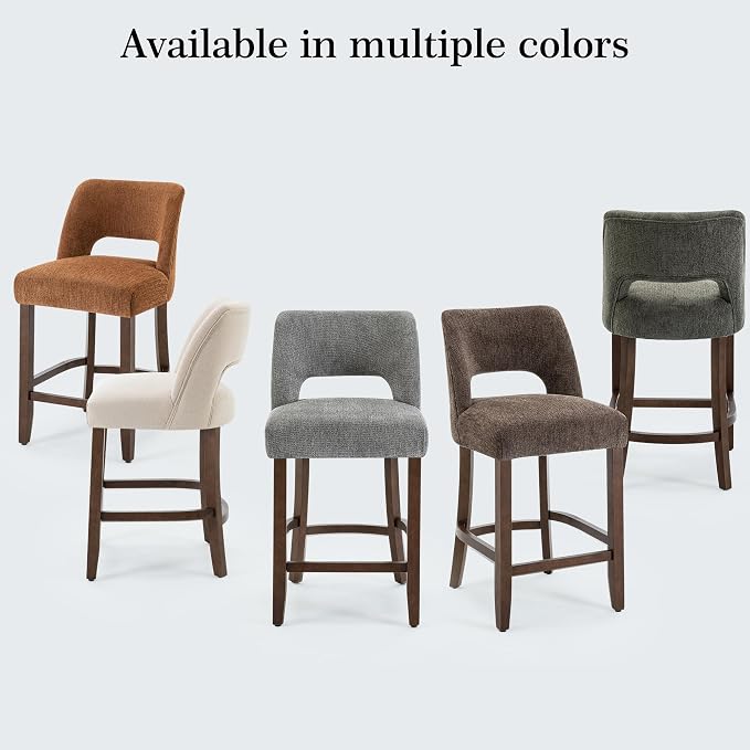 VKNOW Bar Stools Set of 2, Modern Counter Stools - Image 9