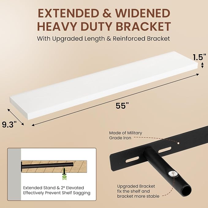 Dreamland 55 Inches Floating Shelves - Image 3
