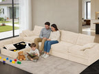 Upgrade Boneless Couch with Storage, Extra Deep&High Seat Modular Sectional - Image 2
