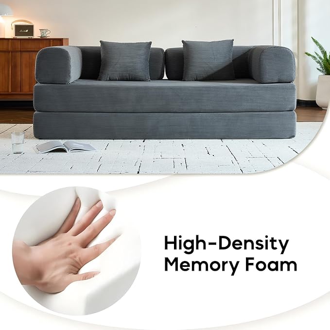 ZEIINPA Comfy Convertible Folding Mattress Couch, Floor Sofa Bed - Image 3