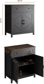 ChooChoo Kitchen Storage Cabinet, Coffee Bar Cabinet, Farmhouse Buffet Sideboard - Image 2