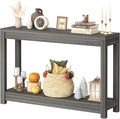 Besiost 47" Farmhouse Wood Entryway Table Narrow Console Table by Besiost