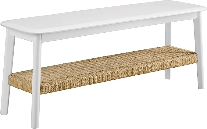 Alaterre Furniture Calais 48 Inch Solid Wood Entryway Bench - Image 8