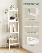 Hzuaneri Ladder Shelf, Bookshelf Bookcase, Freestanding Corner Storage Shelve - Image 3