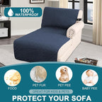 Turquoize 100% Waterproof Sofa Covers Chaise Lounge L Shape Sofa Protector Slip - Image 2