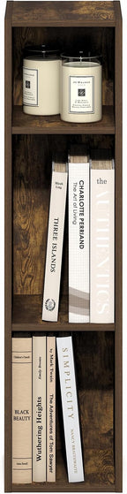 Furinno Fulda Book Shelf, 3-Tier Narrow Bookshelf, Bookcase - Image 6