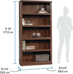 Sauder Miscellaneous Storage 5-Shelf Bookcase/ Book shelf, Select Cherry finish - Image 3