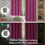 Simplebrand Ava Hot Pink Short Blackout Curtains - Image 6