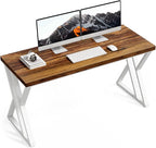 LITTLE TREE 55 Inch Large Simple Industrial Computer Desk Study Writing Table by LITTLETREE