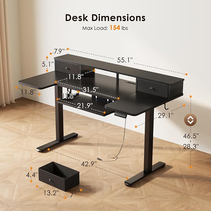 OffiGo U Shaped Electric Standing Desk - Image 3