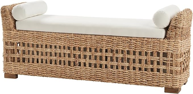 HULALA 56" Rattan Storage Bench - Image 7