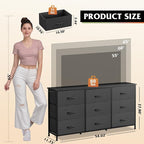 WLIVE 54''W Dresser for Bedroom, 65 inch TV, Wide Chest of Drawers - Image 3