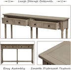 Merax Retro Console Table Sofa Table - Image 3