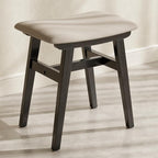 Muwuele Solid Wood Vanity Stool, Compact Makeup Chair by Muwuele