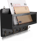 ADIIL Mail and Key Holder for Wall Decorative, Wooden Wall Mount Key Rack by ADIIL