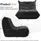 Hobestluk Giant Bean Bag Chair Lazy Floor Sofa, Memory Foam Fireside Sofa - Image 2