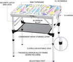 Yriuat Folding Camping Table 2ft Portable Pinic Table Adjustable Height Small - Image 4