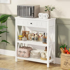 FATORRI Small Bookcase with Drawer, Wood and Metal Bookshelf - Image 6