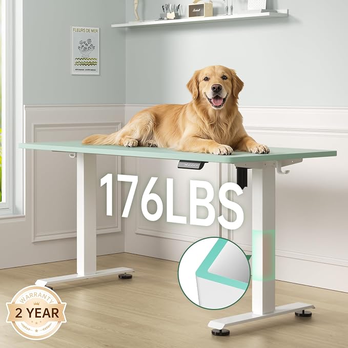 Veken 55 Inch Large Electric Standing Desk, 4 Memory Heights Adjustable - Image 5